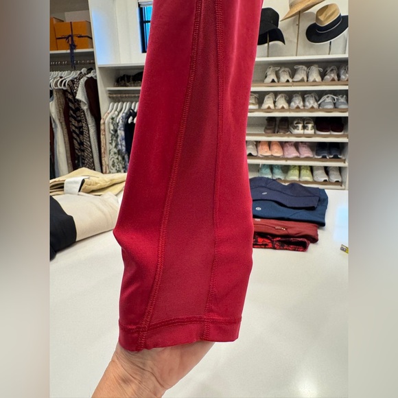 Lululemon Red Crop train times Leggings - Picture 9 of 12